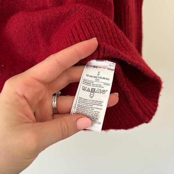 Gap Maternity Brushed Cozy Turtleneck Sweater in cinnabar Red S - Picture 8 of 8